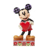 Disney Jim Shore "A Love Note" Mickey Mouse with Red Heart Personalizable 5" Figurine