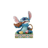 Disney Jim Shore "Sugar Rush" Stitch Eating Easter Chocolate Bunny with Basket of Eggs 5" Figurine