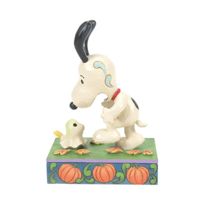 JSPEA Fig Snoopy Scared by Woodstock Ghost