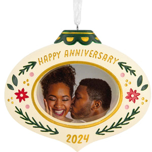 Hallmark Anniversary Photo Holder 2024 Christmas Ornament