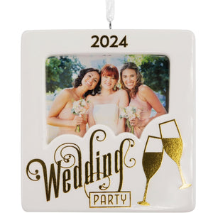 Hallmark Wedding Party Photo Holder 2024 Christmas Ornament