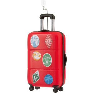 Hallmark Rolling Suitcase Christmas Ornament