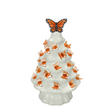 7.5” Beautiful Monarch Butterfly LED Ceramic Tree