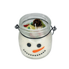 7.7 6oz Snowman Healing Crystal Candle