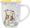 Silver Buffalo Disney Winnie the Pooh But First Hunny Wide Rim Bees Flying Ceramic Mug, 16 Ounces