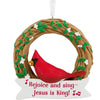 Hallmark Dayspring Cardinal on Wreath Christmas Ornament