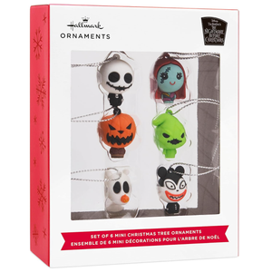 Mini Disney the Nightmare Before Christmas Shatterproof Hallmark Ornaments, Set of 6