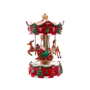 8.7" Musical Wind-Up Carousel Table Piece