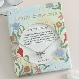 Bright Blessings Neck-Dragonfly-Silver