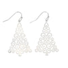 Holiday Earrings Silver Christmas Trees