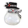 Holiday Brooch Pin Snowlady with Crystals