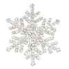 Holiday Brooch Pin Crystal Snowflake