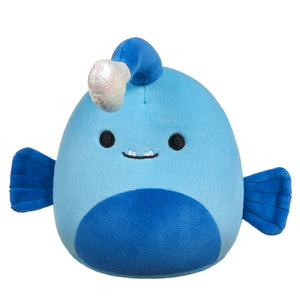 Squishmallow Neon Sealife Squad Zal the Blue Angler Fish 8" Stuffed Plush by Kelly Toy Jazwares