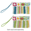 8" x 6" Crochet Striped Wristlet Pouches