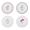 Hallmark Floral Scalloped Coasters, Set of 4