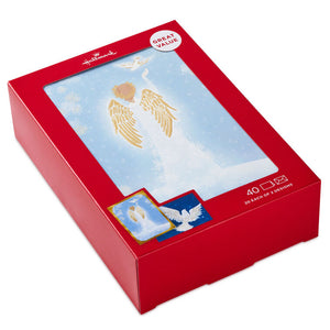 Hallmark Angel and Dove Bulk Boxed Christmas Cards, Pack of 40