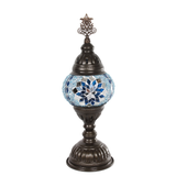 Turkish Blue Mosaic 12" Lamp with LED Bulb