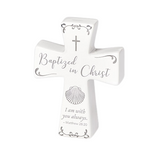 4.5" Baptized in Christ Ceramic Baptism Cross