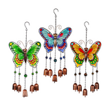 Bell Chime Glass Butterfly