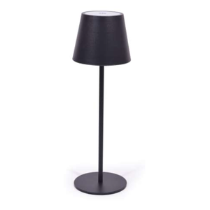 Black Metal Indoor or Outdoor Rechargeable Touch Lamp with Dimmer 14''