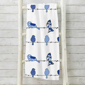 Bluebird of Happiness Single Layer Fleece Blanket 50" x 60"