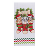 Bowie Wowie Christmas Stocking Pups Dual Purpose Terry Towel