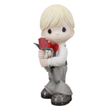 I Will Always Pick You Boy Holding Rose Figurine