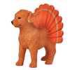 Brown Dog with Thanksgiving Turkey Costume Mini Figurine