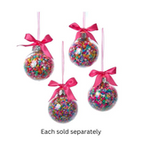 Bubblegum Balls With Sprinkles Ornaments