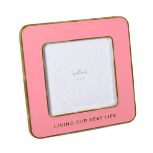 Hallmark Living Our Best Life Pink Enamel Picture Frame, 4x4