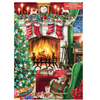 Chocolate Advent Calendar Cozy Christmas by the Fireplace with Poem