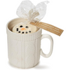 Cable Knit Pattern 18 Oz. Mug with 6 Snowman Marshmallow Toppers 4.23 Oz.