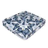 Celestial Blue Butterfly Single Layer Fleece Blanket 50" x 60"