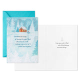 Hallmark Snowy Cabin on a Frozen Pond Boxed Christmas Cards, Pack of 16