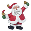 Christmas Jingle, Jangle, Jolly Santa with Bird Mini Figurine