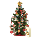 Christmas Tree with Ornaments Fresh Cut Flowers Paper Pop-Up Bouquet