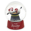 Christmas Your Friendship is a Gift Birds with Santa Hat Perched on Black Top Hat Mini Waterglobe