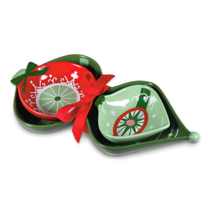 Christmas Ornament-Shaped Dishes, Set of 3