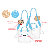 Loungefly Sanrio Cinnamoroll Sherpa Tote Bag with Pet Bear Love-A-Lot Coin Bag