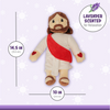 Comforting Jesus with Red Heart Hands Microwavable and Coolable Warm Pals Stuffed Plush with Lavender Scent