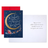 Hallmark Santa and Crescent Moon Boxed Christmas Cards, Pack of 16