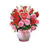 Cupid's Valentine Fresh Cut Paper Flowers Pop-Up Bouquet