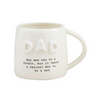 Dad White Chunky Letter Mug