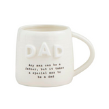 Dad White Chunky Letter Mug