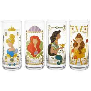 Hallmark Disney Princess Drinking Glasses, Set of 4