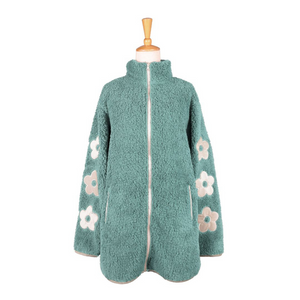 Daisy Meadow Sherpa Jacket - Green