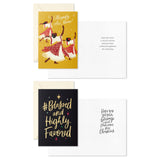 Hallmark Dancing Ladies and Blessed Lettering Boxed Christmas Cards, Pack of 12