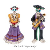 Dia De Los Muertos Sugar Skull Skeleton Man or Woman Token Charm