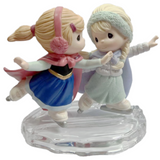 Disney Frozen Sisters Are Forever Anna and Elsa Ice Skating Figurine