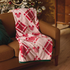 Disney Mickey Mouse Ears Peppermint Plaid Throw Blanket, 50x60